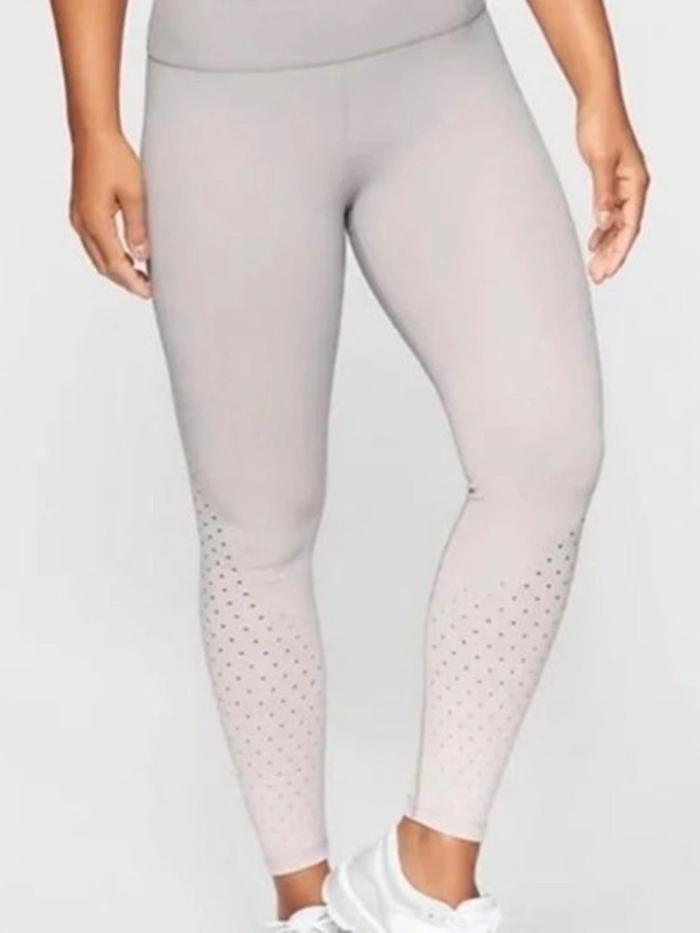 Athleta Contender Aero Tight Perforated Leggings XS Gray Ombré